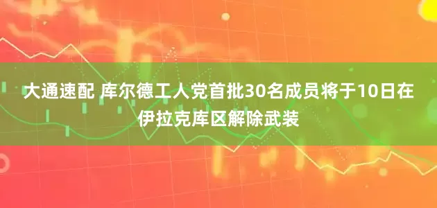 大通速配 库尔德工人党首批30名成员将于10日在伊拉克库区解除武装